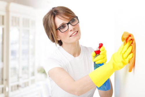 Cleaning team preparing a professional service booking