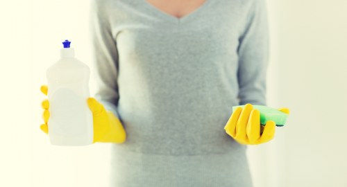 Vacuuming and dusting in a Finchley end of tenancy property