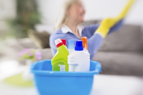 Staff training and PPE used by Finchley cleaning professionals