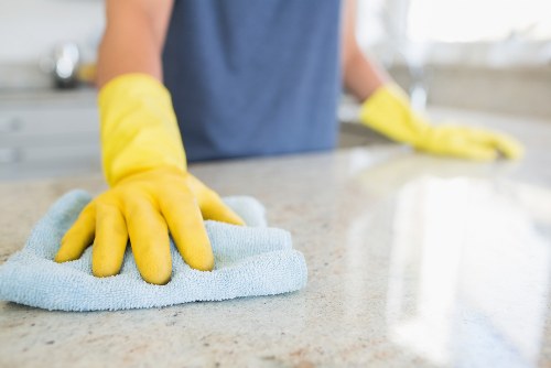 Cleaner assessing a property before work begins