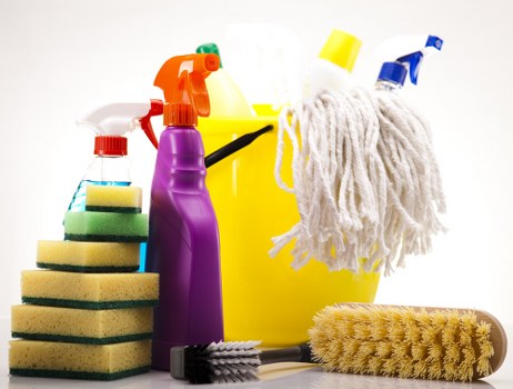 Professional cleaner maintaining a Finchley office kitchen and break area